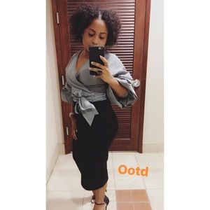 Sexy black pencil skirt